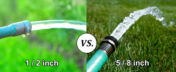 1/2 vs 5/8 garden hose: Pressure